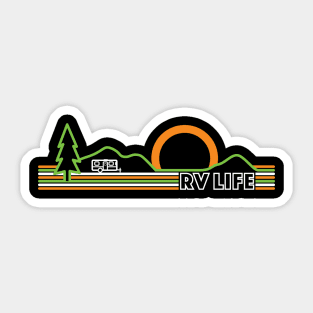 RV Life - Trailer Camper in the Great Outdoors Sticker